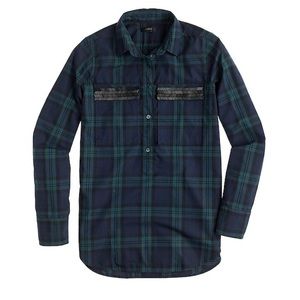 J. Crew Beaded Chevron Popover